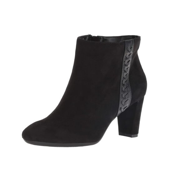 Aerosoles: Black Ankle Boot- -  Avenue A - 7 1/2 M - Picture 1 of 14